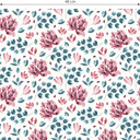 Tapet med mønster - akvarelblomster 03 - pink