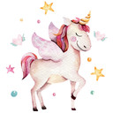 Sticker mural Kvilis - Licorne ailée