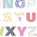 Wallsticker - Alfabet, mønstermix