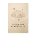Holzbild mit Wolke - Glaubenssatz 'Ich fühle mich wohl in meinem Körper' fürs Kinderzimmer