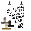 Poster Heute habe ich keine Verbindung zu meinem E-LAN