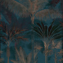 Fototapet palmer jungle udvidelig blå brun 159x280 cm Ikke-vævet tapet  