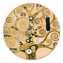 Tableau sur alu-Dibond rond Klimt - Der Lebensbaum