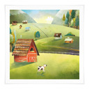 Plakat Kolorowa farma w górach - DigitalArtsi