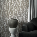 blomster- og fleecetapet Naturlig Opulens i sølv
