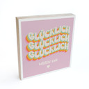 Holzbild zum Hinstellen - Glücklich wegen dir - 15x15 cm
