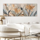 Tableau en Verre Emil's Bloom - Fleurs Abstraites - Sir Edward x Grigory Gladarev - Panorama