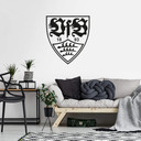 Wandtattoo VfB Stuttgart Logo einfarbig