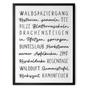 Poster Herbstliche Worte - Typografie