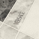 Tapeta z włókniny Versace Tarsia diamentowy wzór marmurowy szary czarny biały