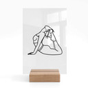 Bordskærm Yoga - King Cobra Line Art