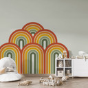 Retro regnbue Wallsticker