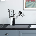 Wallsticker Piskeris og blomster - vertikal