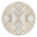 Tableau sur alu-Dibond Fredriksson - Art déco : Géométrie dorée - Rond