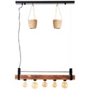 Pendelleuchte Aron, braun, 106,5 x 80 cm, Holz Pendellampe
