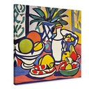 Obraz na płótnie Mleko i owoce - Inspirowane Matisse - Zamart - Kwadratowy