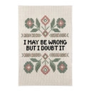 Stoffbild I may be wrong mit Blumen Stickmuster - Magnusson - 30x45 cm