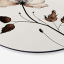 Vægcirkel Dried Flowers in Cream - Treechild – print på aluminium (Alu-Dibond)