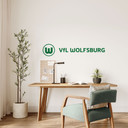 Wandtattoo VfL Wolfsburg Logo Schriftzug Horizontal