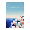 Obraz tkaniny Domy na Santorini - Rivers