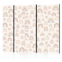 Paravent, Raumteiler freistehend, Trennwand - Spring - Pastel Rainbows on a Rainy Day with Hearts
