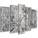 5 stykke lærredstryk Mosaikjungle