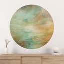 Wallsticker Turkis gyldent lys ved havet - Schmucker - Rund