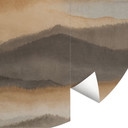Papier Peint Photo Roerich Silence - Paysage Montagneux Chaud - Sir Edward x Grigory Gladarev - Rond