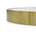 Moderne Wanduhr aus Aluminium, schwarz-gold | rund