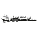 Wandtattoo Lübeck Skyline
