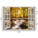 Fototapete Fenster - Wald Bach Natur