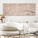 Wanddecoratie Vogels op Kersenbloesem - Cheney - Alu-Dibond Panorama