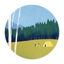 Plakat Camping ved skoven - Rivers - Rund