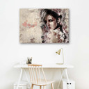 Canvasbillede, Smuk kvinde - abstrakt