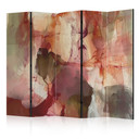 Paravent, Raumteiler freistehend, Trennwand - Rose Abstraction - Spilled Watercolor Paint in Spring 