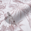 Papier peint floral, papier peint intissé Esprit de la jungle blanc, rose