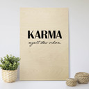 Holzbild Karma regelt das schon