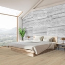 Echtstein - 3D Wandpaneel, Set aus 6 Natursteinplatten als luxuriöse Wandverkleidung - Polar Marmor