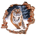 3D Wallsticker van Duijn - Sibirisk tiger i sneen