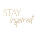Drewniana dekoracja z napisem 3D STAY inspired - Topola