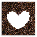Canvasbillede, kaffehjerte