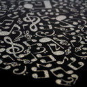 Wandbild Herz - Silber Glitzer