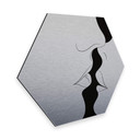 Hexagone - Alu-Dibond effet argenté - Nordic Creators White Kiss