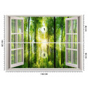 Fototapete Fensterblick Sonnenstrahlen im Wald