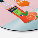 Vægcirkel Aperol - Lizde – print på aluminium (Alu-Dibond)
