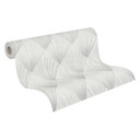 Livingwalls Fleecetapet, Metropolitan Stories Art Deco Ava New York, Grå, Metallic, Hvid