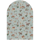 Wallsticker rundbuevægpanel fawn og skovvenner - blå - Kikki Belle - bred