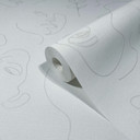 Non-woven, tekstil-optisk tapet Novamur Kylie hvid
