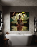 Leinwandbild Zen-Buddha Seerose