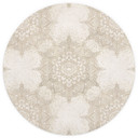 Elegancka fototapeta mandala w kolorze piaskowego złota - Bloomery Decor - okrągła - samoprzylepna/n